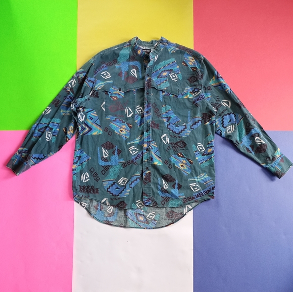 Vintage 1990s Frontier Series Southwestern Shirt - Picture 5 of 7